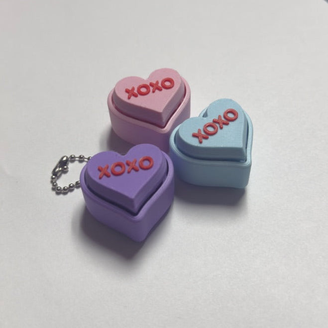 Fidget Clicker Keychain - Conversation Heart