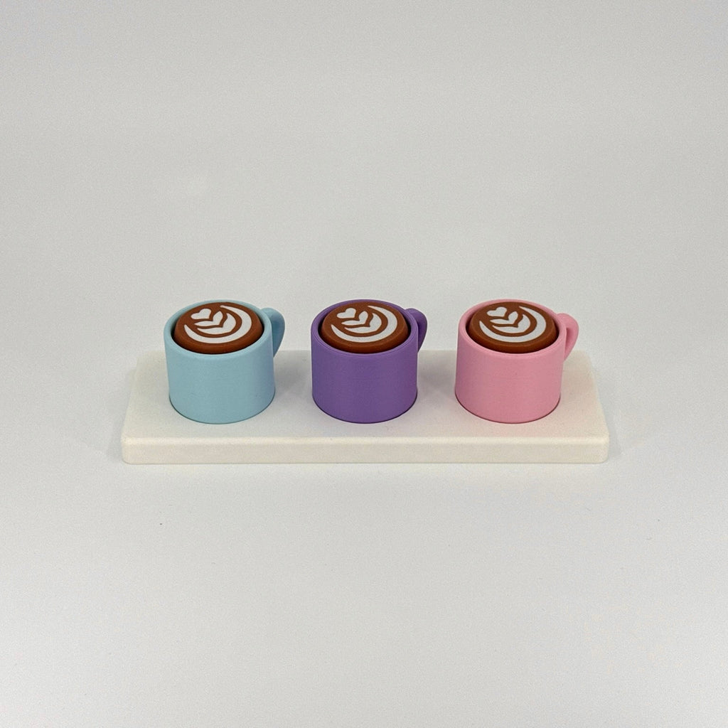 Fidget Clicker - Coffee Mug - Set of 3 with White Base included for FREE