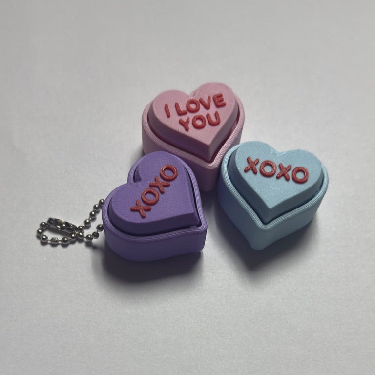 Fidget Clicker Keychain - Conversation Heart