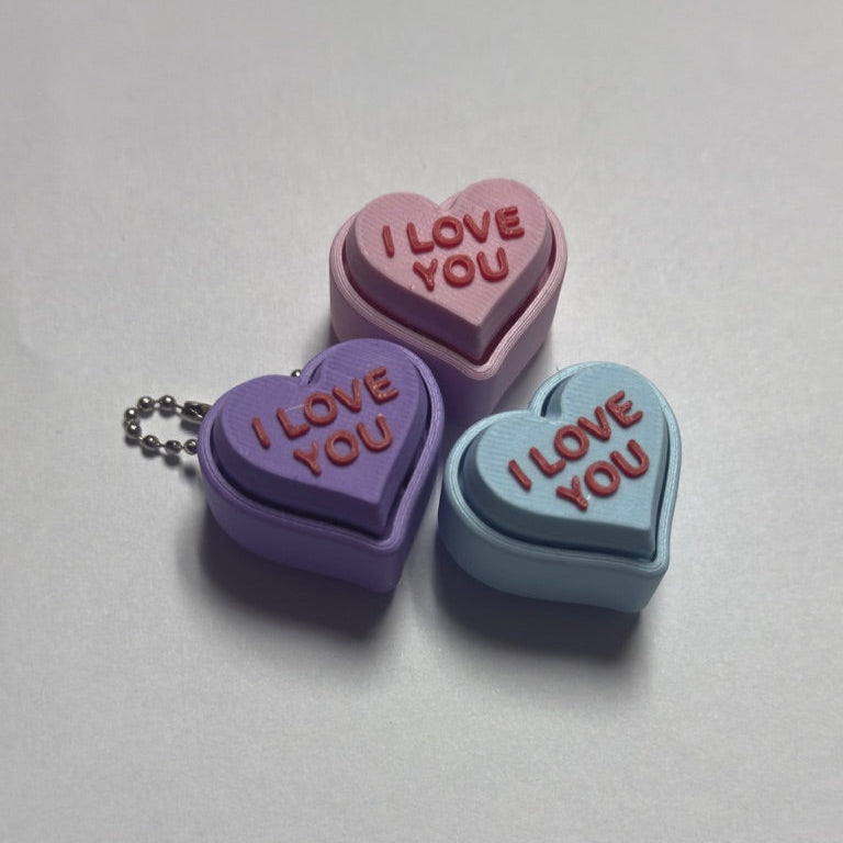 Fidget Clicker Keychain - Conversation Heart